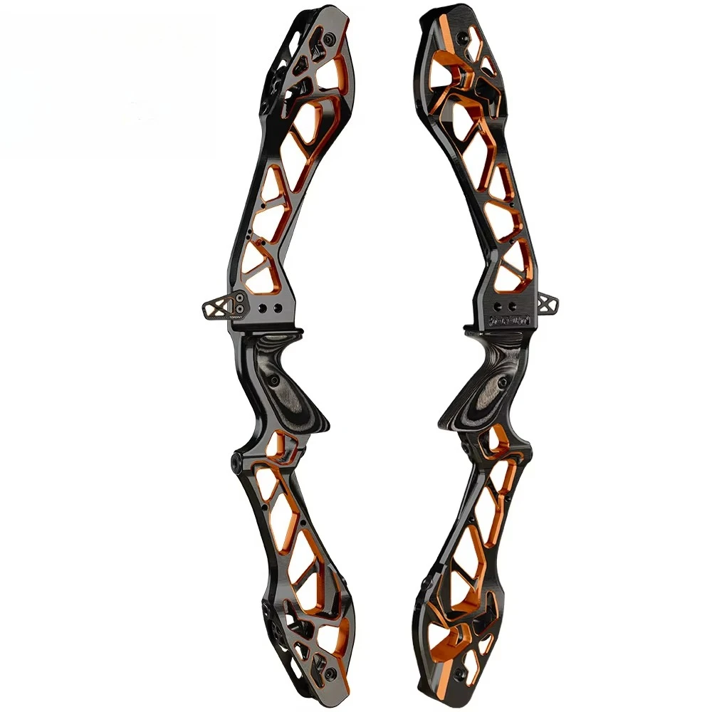 Archery Bow Riser 25 Inch, CNC Aluminum 6061 T6, ILF Recurve Riser Double Color for Right Left Hand Use