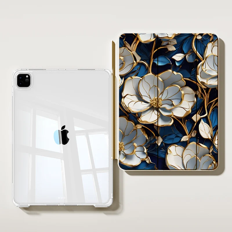 

Чехол для iPad A16 2025 Air 7 13 M3 для iPad 10th 10.9 2024 Pro 11 13 Чехол для Air 4 5 Funda Cute Patterns Цветочный дизайн Чехол