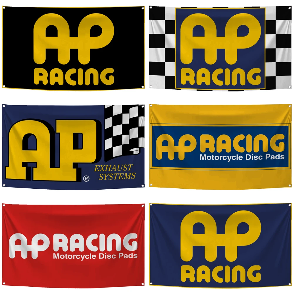 2×3ft 3×5ft AP Racings Flag Polyester Digital Printed Racing Car Tapestry Curtain For Decor