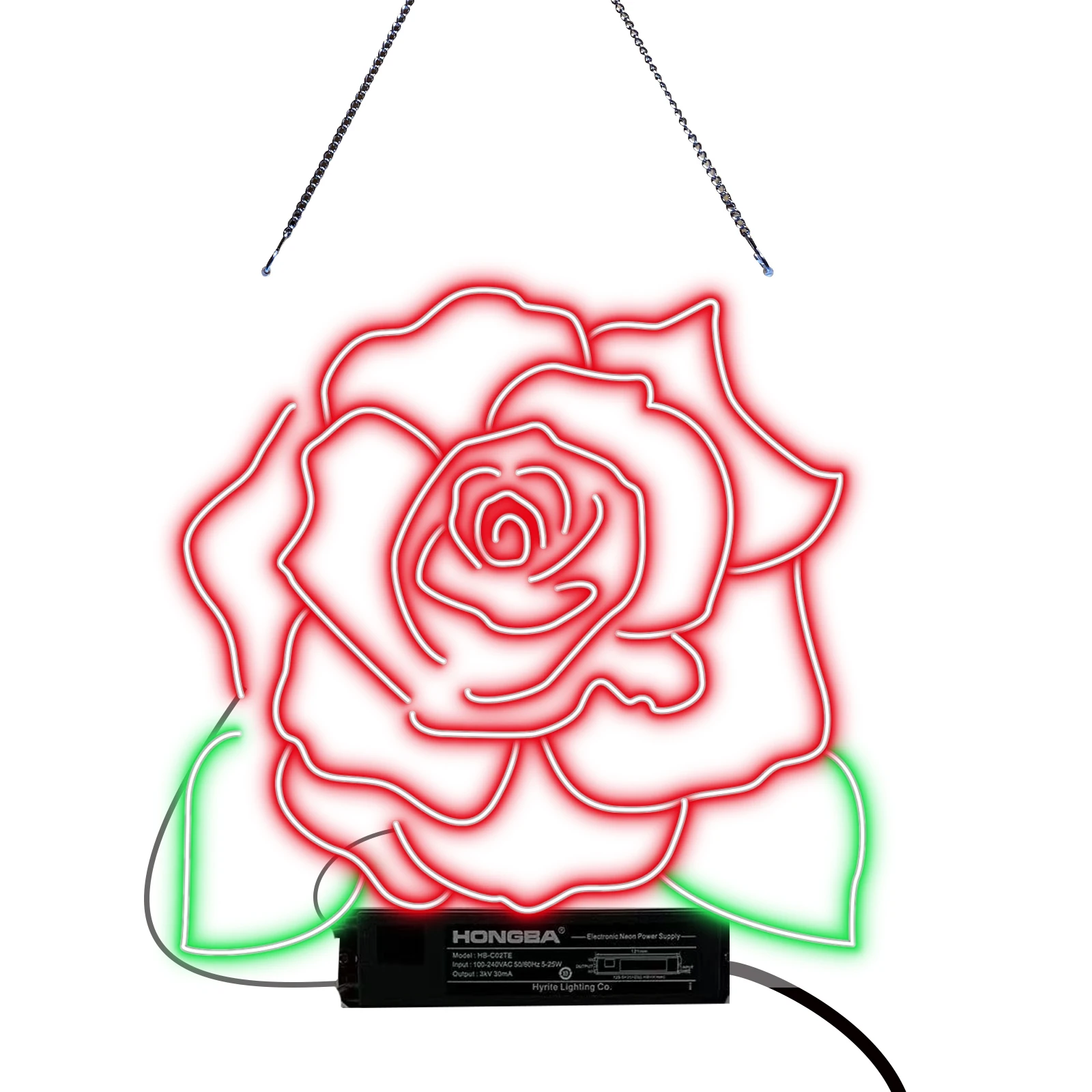 Neon Light Sign Beer Sign Bar home Sign Real Glass Neon Light Beer Sign 12Inch Red Rose Flower Neon sign Shop Home House