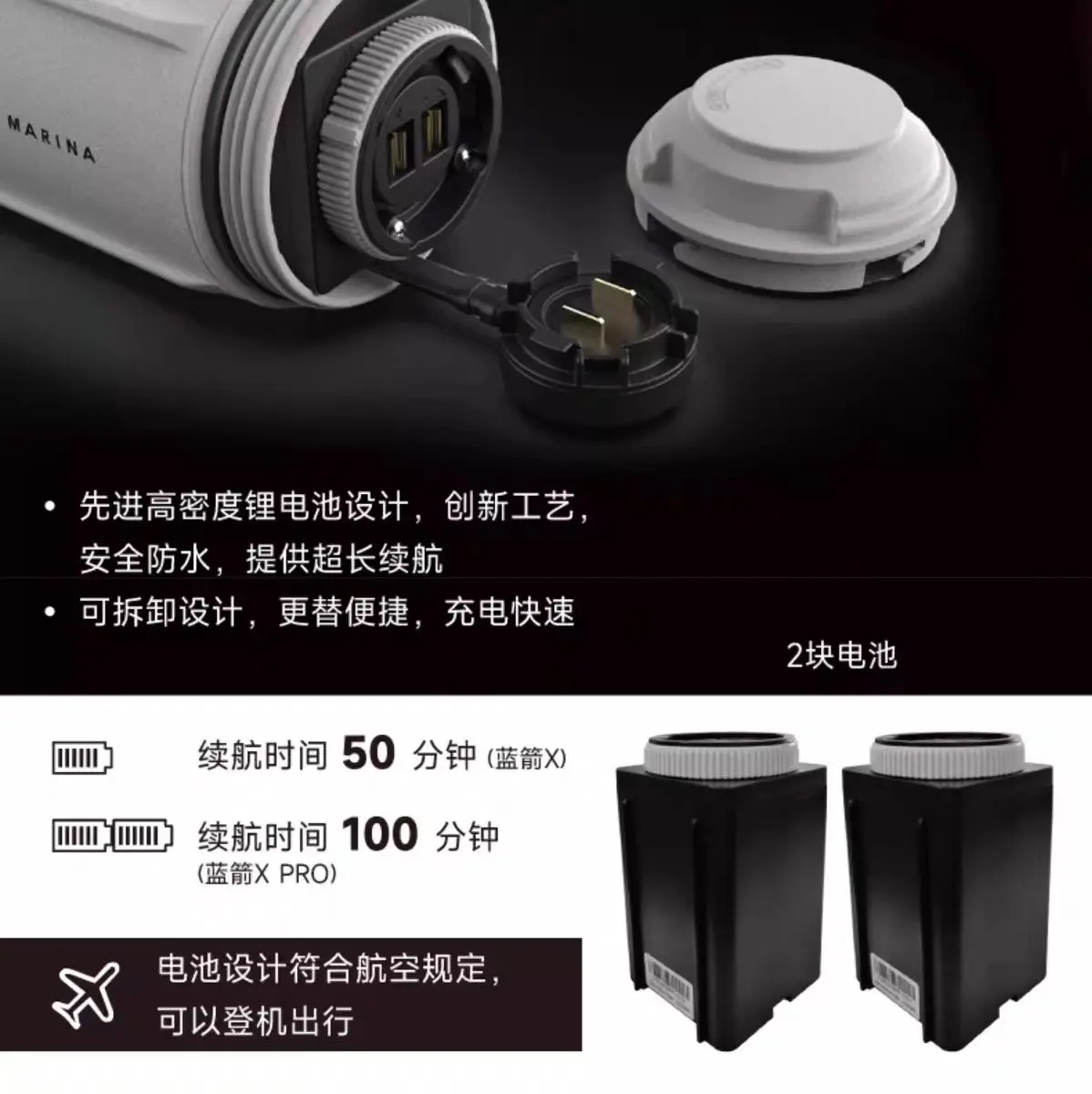 

Hot selling AQUA MARINA Bluedrive X&Bluedrive X PRO batteries