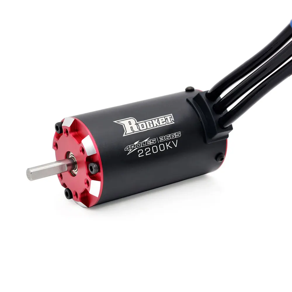 Rocket V2 Waterproof 3665 3800KV 3150KV 2750KV 2200KV Brushless Motor with 80A ESC for RC Car 1/10 Motor RC Rock Crawle