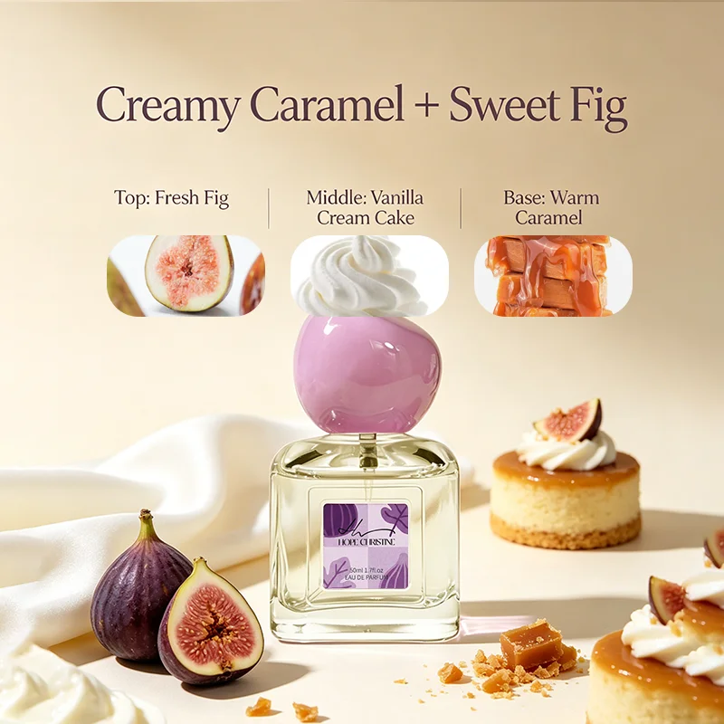 Sweet Caramel Cream Vanilla Fig Perfume, Soft Vanilla Cake Notes, Long-Lasting Fragrance Retention, High Quality Affordable view 2
