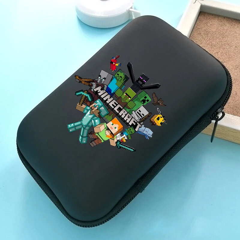 

Game Theme Data Cable Storage Bag Charger Sorting Storage Bag Minecrafted Pattern Travel Portable Jewelry Storage Protective Box