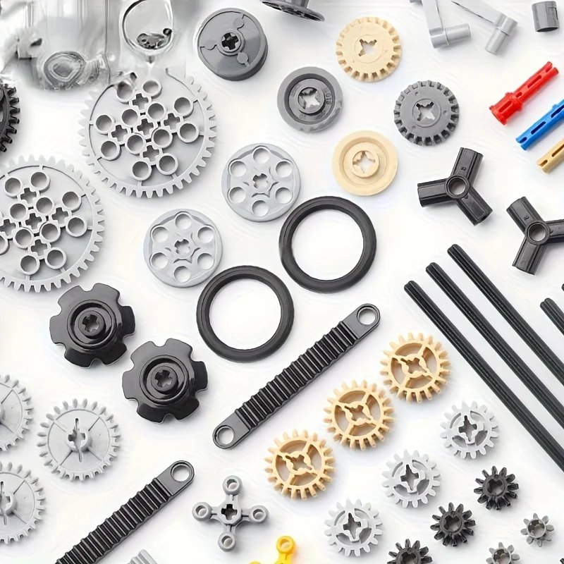 Technology small particle building block parts 9686 accessories EV3 bulk gear shaft pin small track mixed parts