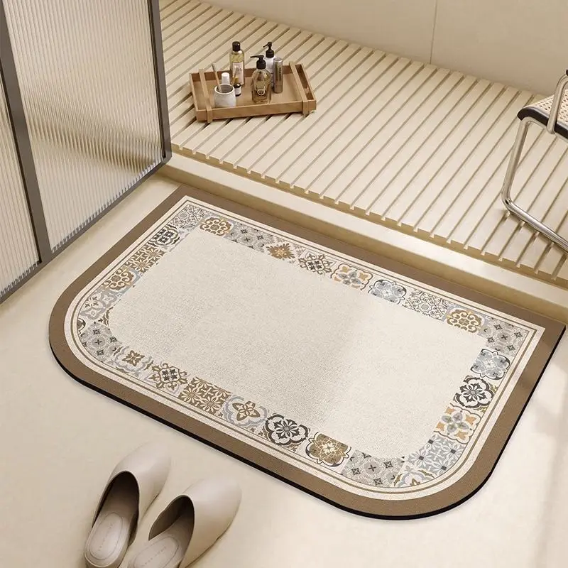 سجادة أرضية ناعمة ماصة للأرضيات، سجادة باب الحمام، سجادة قدم مضادة للقاذورات ومضادة للانزلاق، تجفيف سريع للمطبخ #2