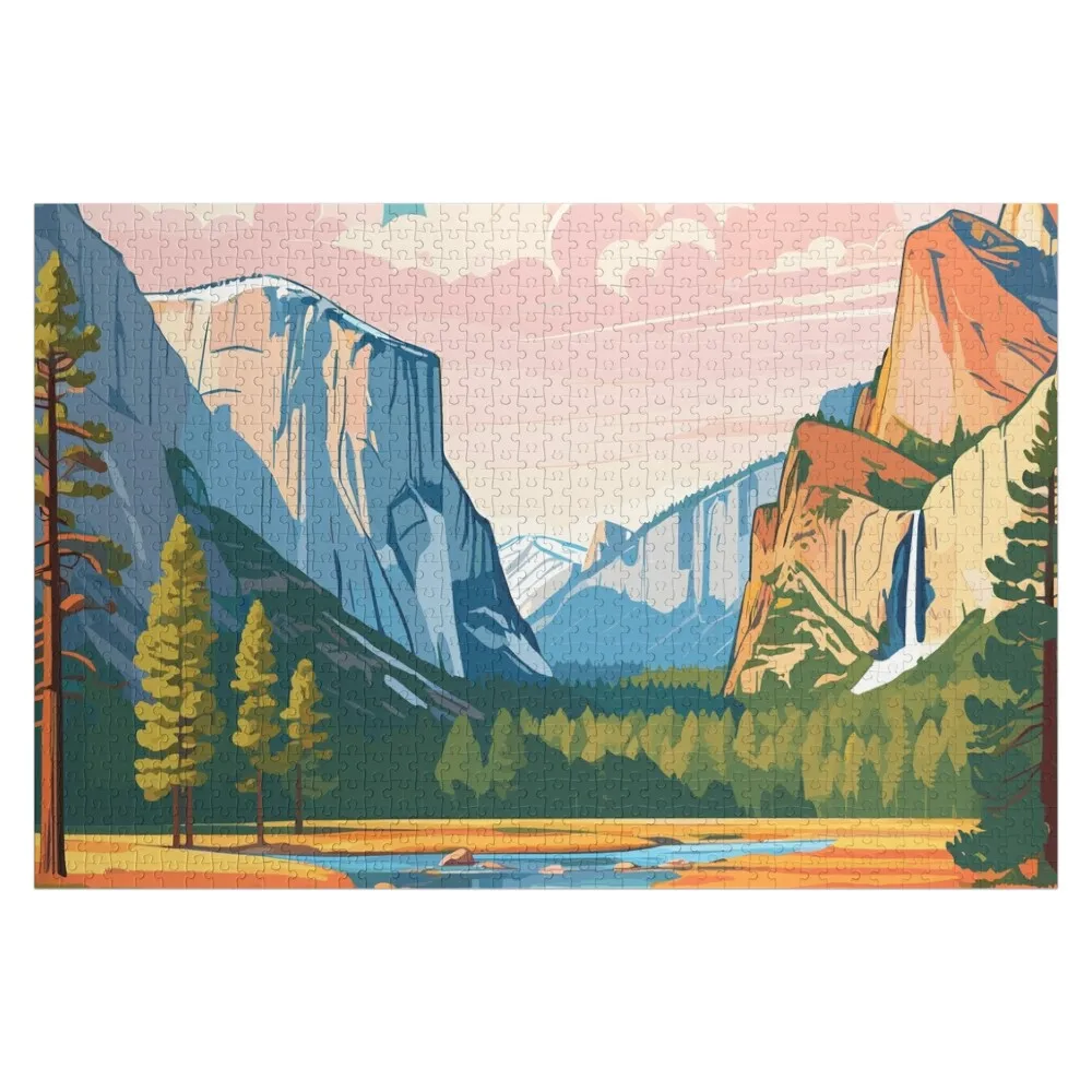 

Yosemite Landscape Jigsaw Puzzle Woods For Adults Name Wooden Toy Puzzle