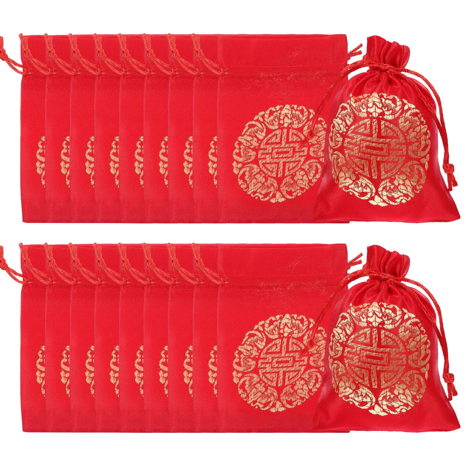 

20Pcs Wedding Favor Bags Drawstring Gift Pouches for Party Favors Candy Storage Silk Small Jewelry Pouches Gift Wrapping Bag