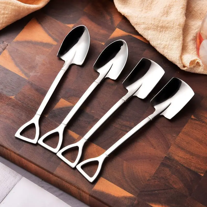

4PCS Stainless steel watermelon spoon shovel spoon household creative dessert watermelon spoon cute shovel