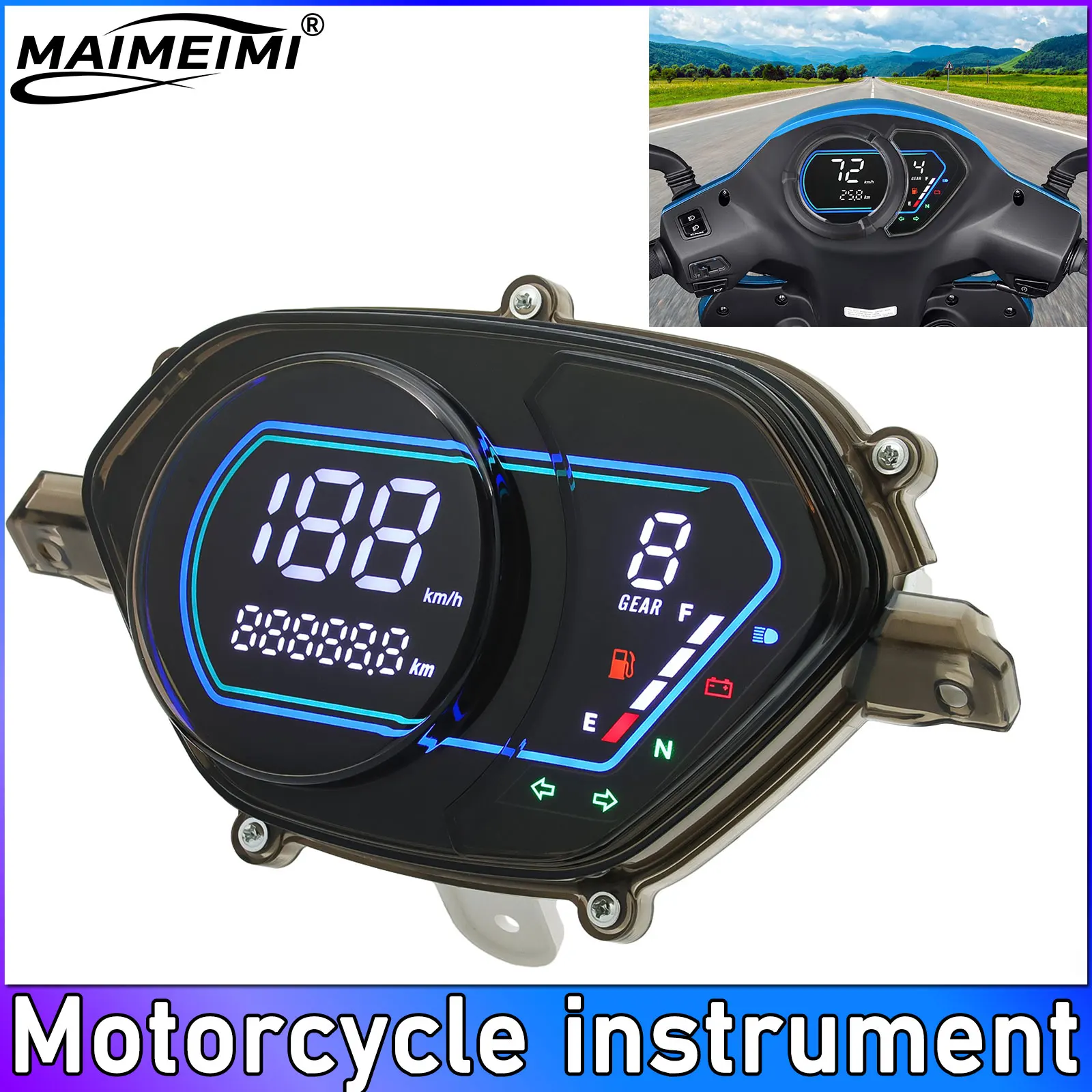 

Motorcycle Speedometer Instrument Fuel Level Meter for SUZUKI SMASH115 SMASH V115 FI SMASH 115 FI Full Led Digita Meter