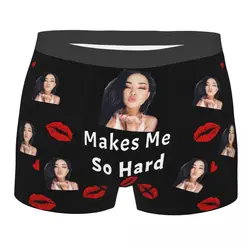 Boxer personnalisé avec visage drôle pour homme, je t'aime, cadeaux pour mari, lui, jour des travailleurs, sous-vêtements, shorts, caleçons humoristiques pour adultes