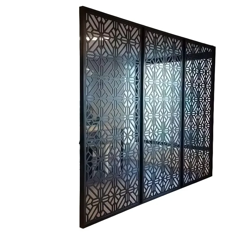 Decorative Carved Facade Panel Stainless Steel Cut Interior Metal Screen Swing Foldable