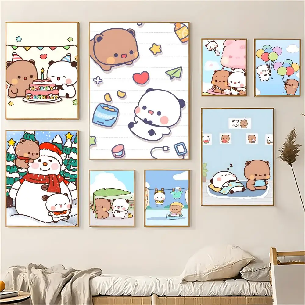 Cartoon Cute Dudu Bubu Poster Premium Decorative Wall Stickers Living Room Home Dormitory Easy