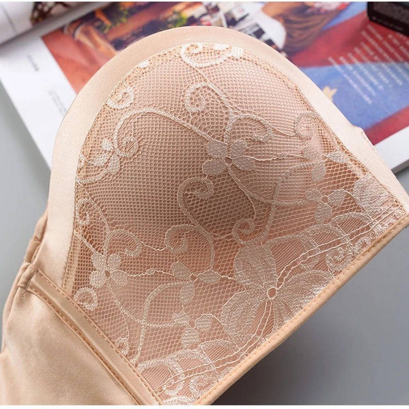 Sexy Women Strapless Bra Wireless Super Push Up Invisible bralette Backless Small Breast Lace Brassiere Seamless Lingerie Tops