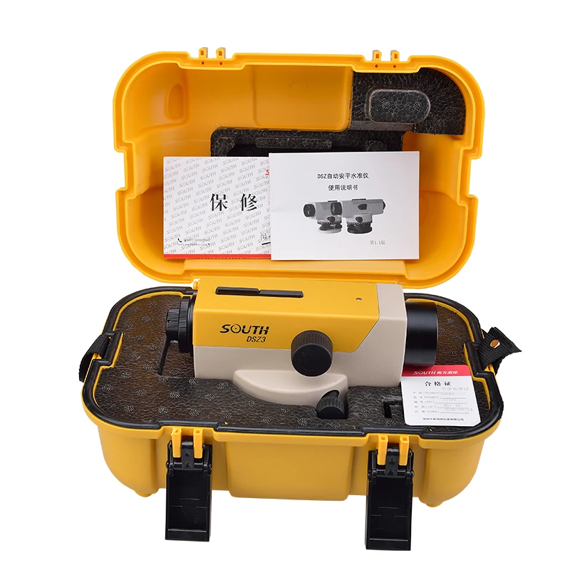 Precyzyjny poziomica automatyczna DSZ3 South, narzędzie do inżynierii geodezyjnej i mapowania, jest wygodne do przenoszenia.