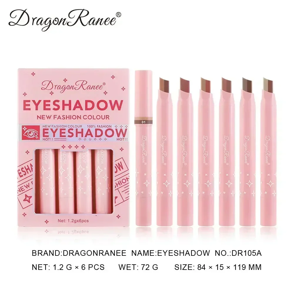 新ファッション6ピースアイシャドウセット マットパール 2in1 シャイングロス アイシャドウスティック 簡単塗布 長持ち コスメギフトセット