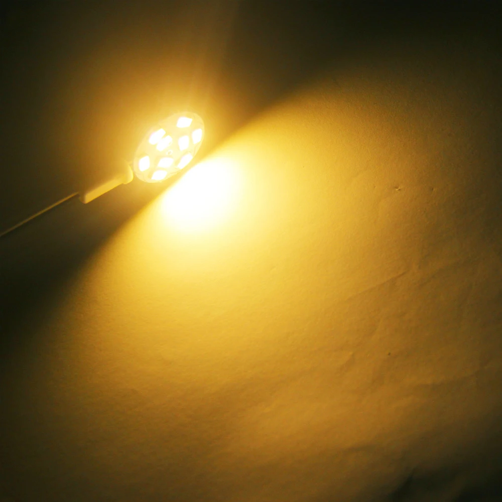 5 Stück Mini G4 LED-Lampen DC 12V 5050 SMD 1,2W 2,4W 5W 120 Grad Bi-Pin Kalt-Warmweiß Halogen-Ersatzlampe