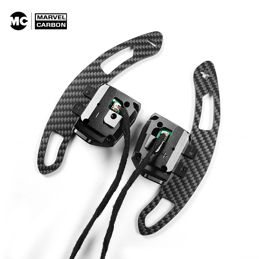 MC Carbon Fiber Steering Wheel Shift Paddle For VW Golf 5 Glof 6 MK5 MK6 GTI CC Magnetic Paddle Shifter view 5