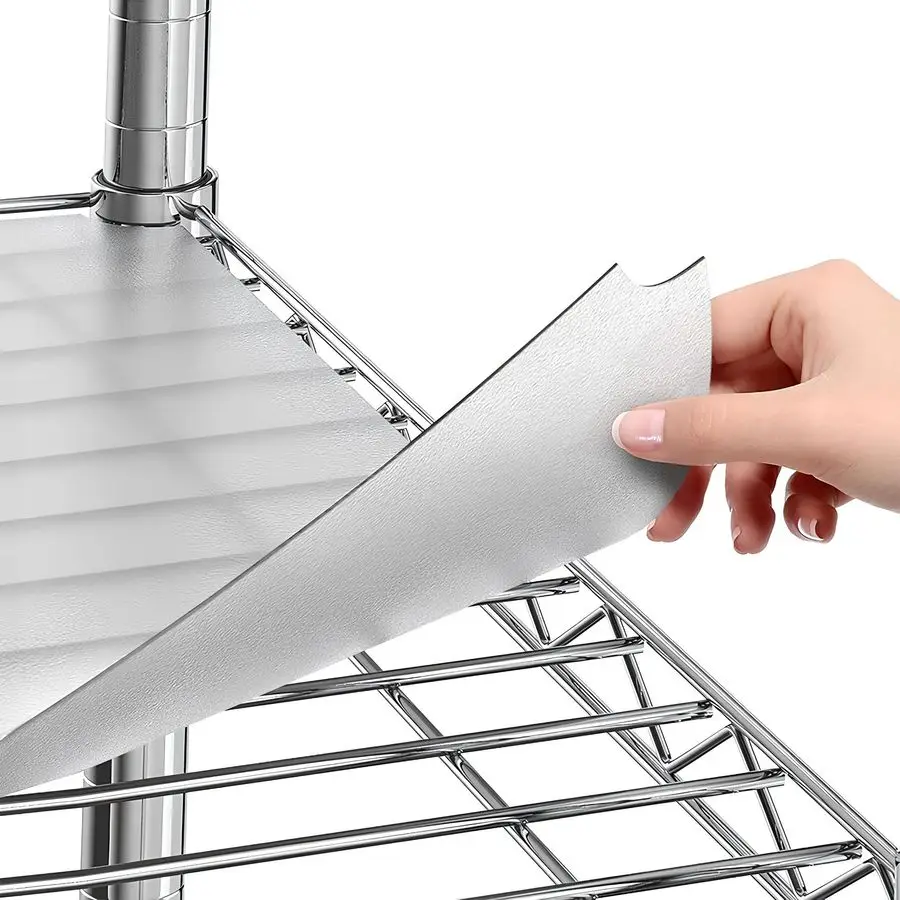 

Пластиковые покрытия для проволочных стеллажей, защитные маты для полок в кладовой, гардеробной и других помещениях, 18x48 дюймов, прозрачные