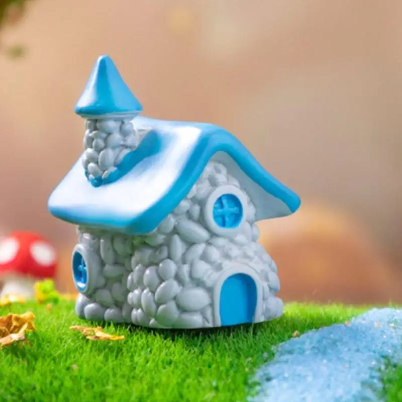 

Мультяшные фигурки домов, реалистичные пейзажные украшения ручной работы, украшения из смолы