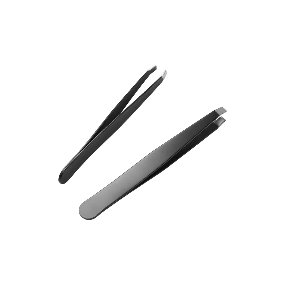 4Pcs/Set Premium Stainless Steel Eyebrow Tweezers Set Pointed Slanted Tip Ingrown Hair Removal Professional Pointed Slant