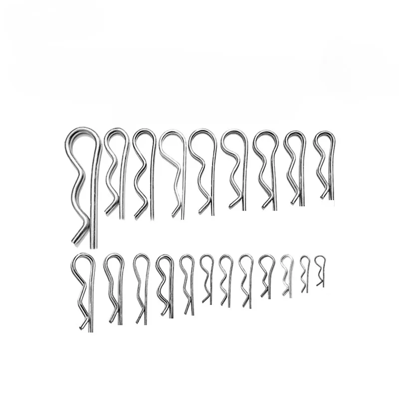 1000pcs M3*65 Carbon Steel B Shaped Spring Cotter Clip Pins Fastener Hardware Spring Cotter Hitch Fuse Pin for Repairing Cars