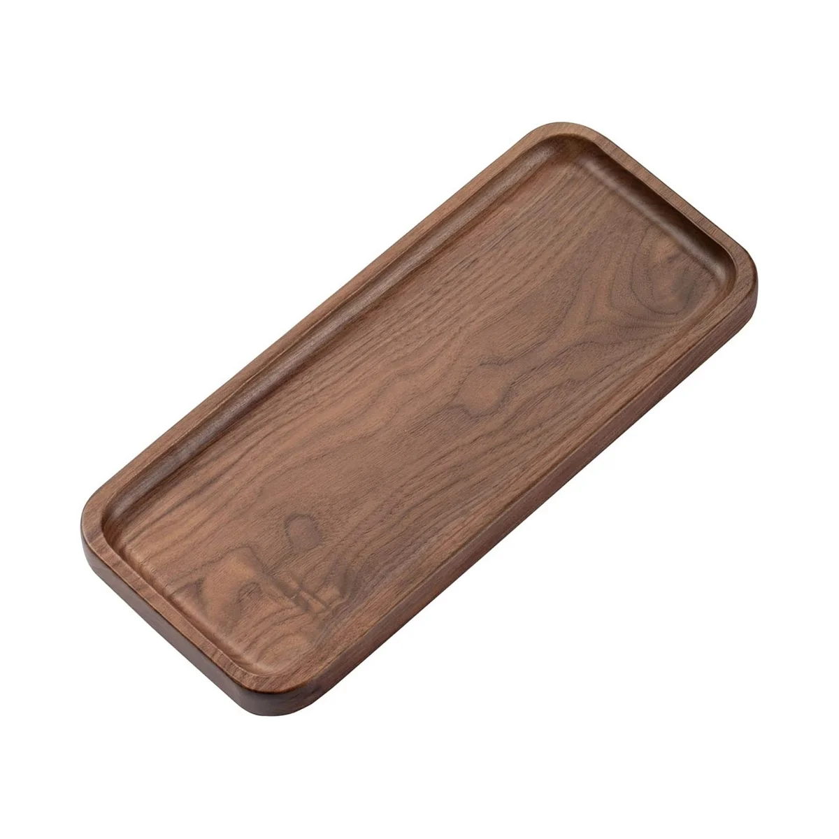 

Walnut Serving Tray Solid Wood Small Tray Rectangle Platter Bathroom Tray Dinner Tray Tea Tray Coffee Tray