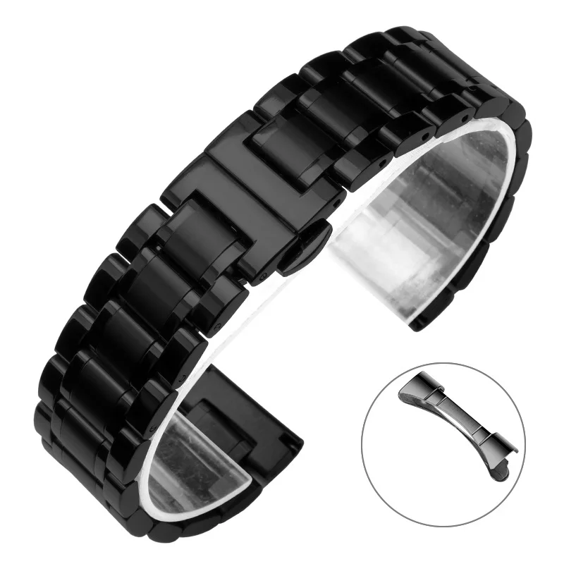 Watchband 20/21/22mm Stainless Steel Strap Watch Band Butterfly Buckle Universal Men Women Metal Watch Bands Watch Accessories