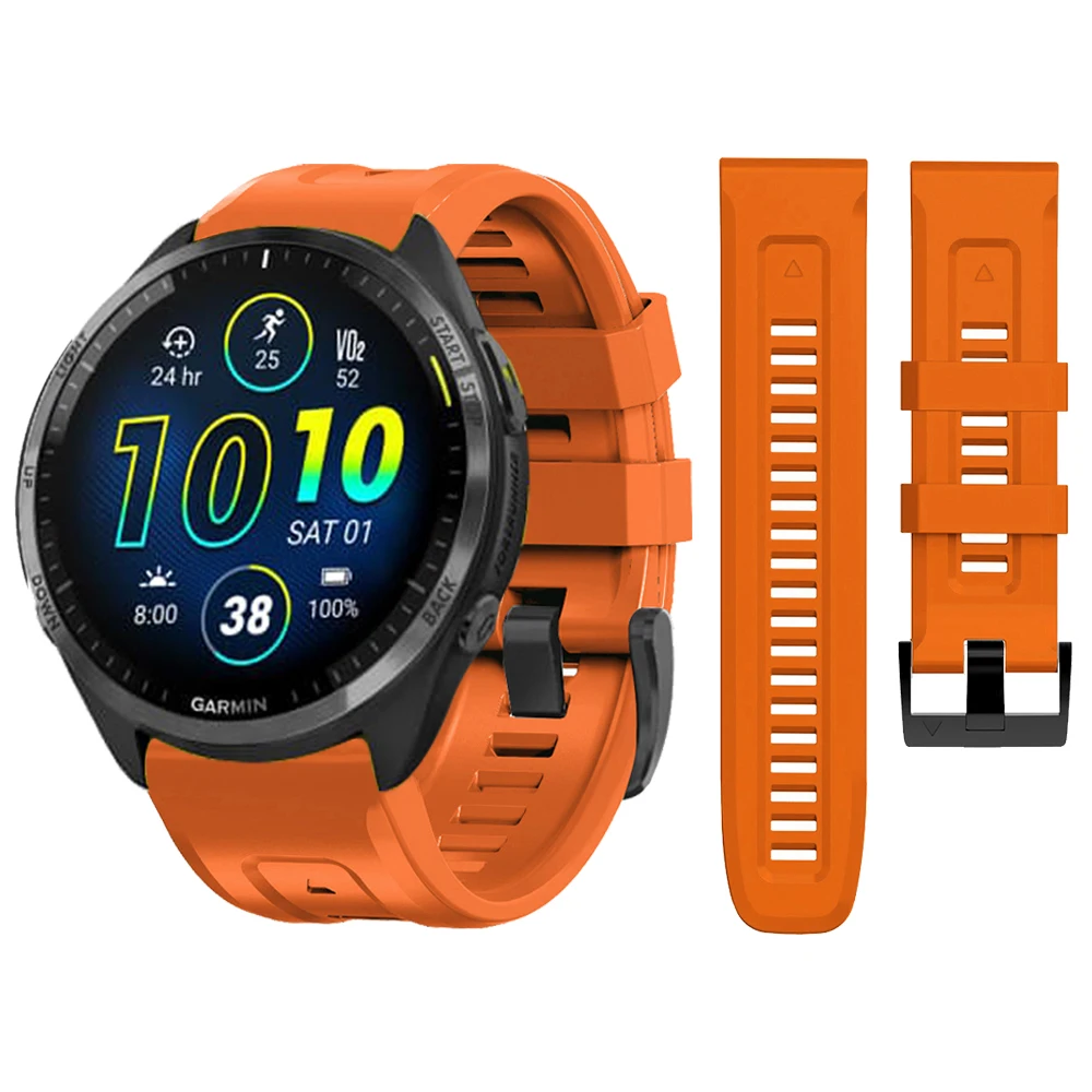 QuickFit 22mm Silicone Band for Garmin Forerunner 965 955 Solar 945 Strap For Garmin Fenix 7 6Pro/5Plus EPIX Gen2 Watchband