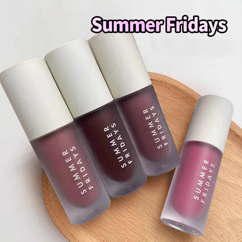 Popular verano Friday Iced Coff bálsamo labial hidratante transparente juego de lápiz labial suave tubo espejo brillo de labios maquillaje de labios