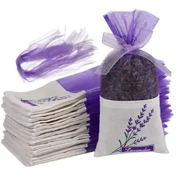 30 bustine vuote con stampa floreale, fragranza di lavanda, bustine di fragranza per fiori secchi, profumo di lavanda