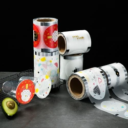 Custom Disposable Plastic Drink Film Cover, Waterproof Membrane with Heart & Cat Designs, Red/White/Black, Happy Hour Theme