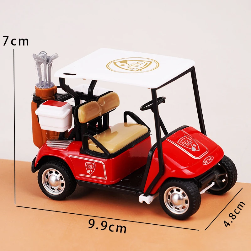 1:12 Poppenhuis Miniatuur Golfkar Model Legering Pull-back Auto Kinderen Fantasiespel Speelgoed Poppenhuis Accessoires