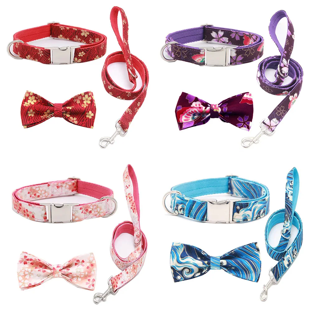 

Custom Dog Collar WIth Leash Personalized Pet name ID Collars Dogs Walking Leash for Small Medium Large Dogs Pet supplies