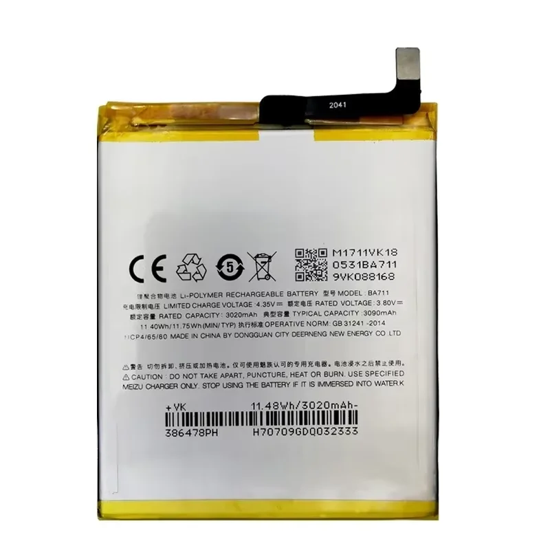 100% Original 3070mAh BA711 Replacement Batteries For Meizu M6 Meilan6 M711 Series M711M M711C M711Q M711H Phone Battery Bateria