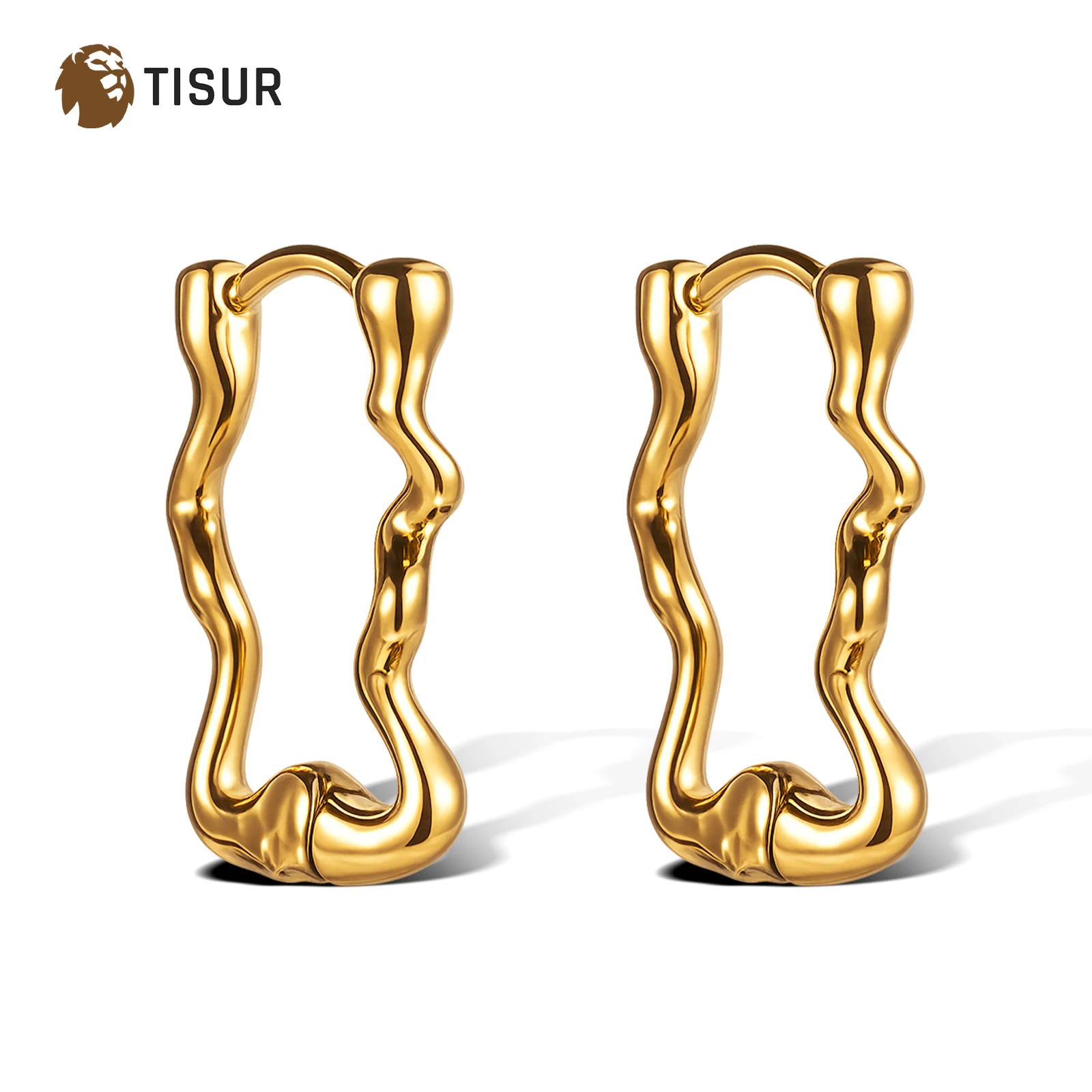 

Серьги TISUR, роскошные винтажные серьги из титанового сплава для свадьбы и помолвки, гипоаллергенные, элегантные круглые серьги-кольца для женщин и девушек