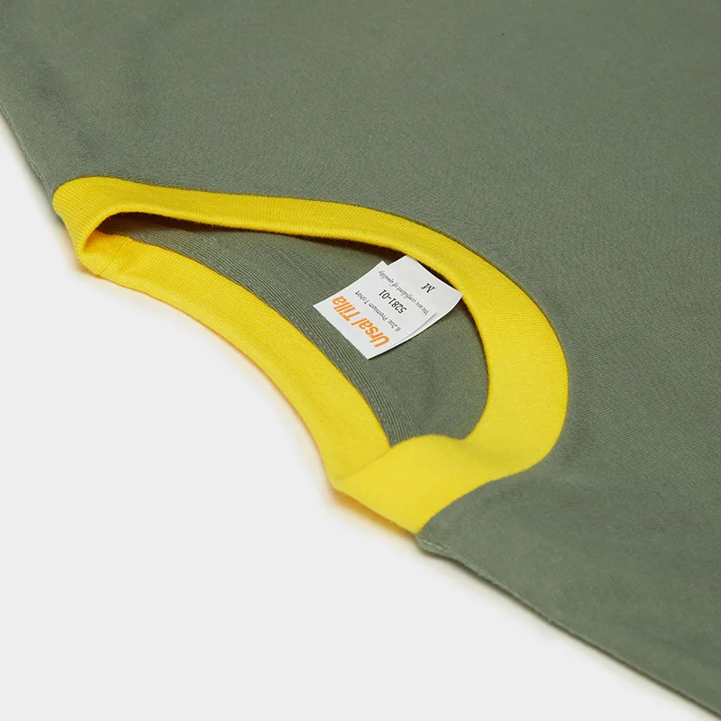 230 جرام القطن الثقيل المتناقضة الرجال تي شيرت قصيرة الأكمام الربط الرجال تي شيرت الشباب قاع القمم تيز قميص #4