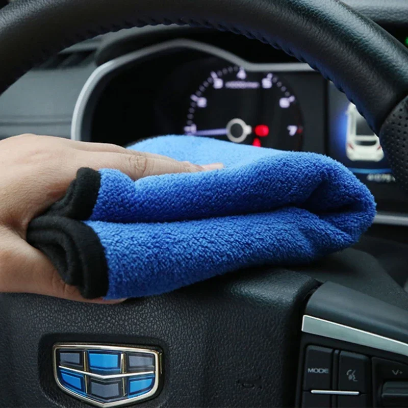 Microfiber Cleaning Towel Car Wash Thicken Soft Drying Cloth Car Body Washing Towels Double Layer Clean Rags 30/40/60cm