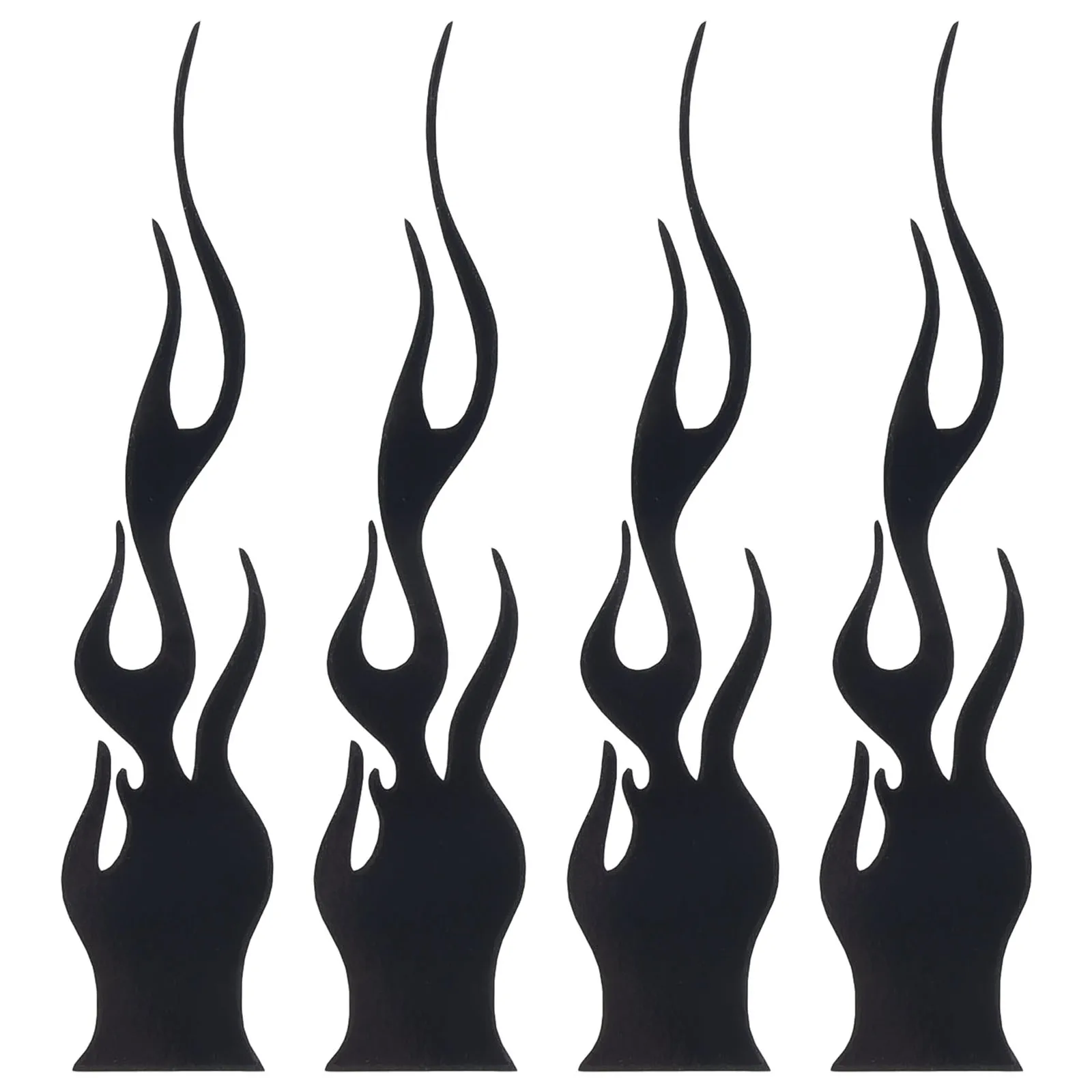 Flame Sticker Car Stickers Car Decoration 4 Pcs 5.9 ' ' Flame Waterproof Laptop Skateboard Decal Reflective Sticker