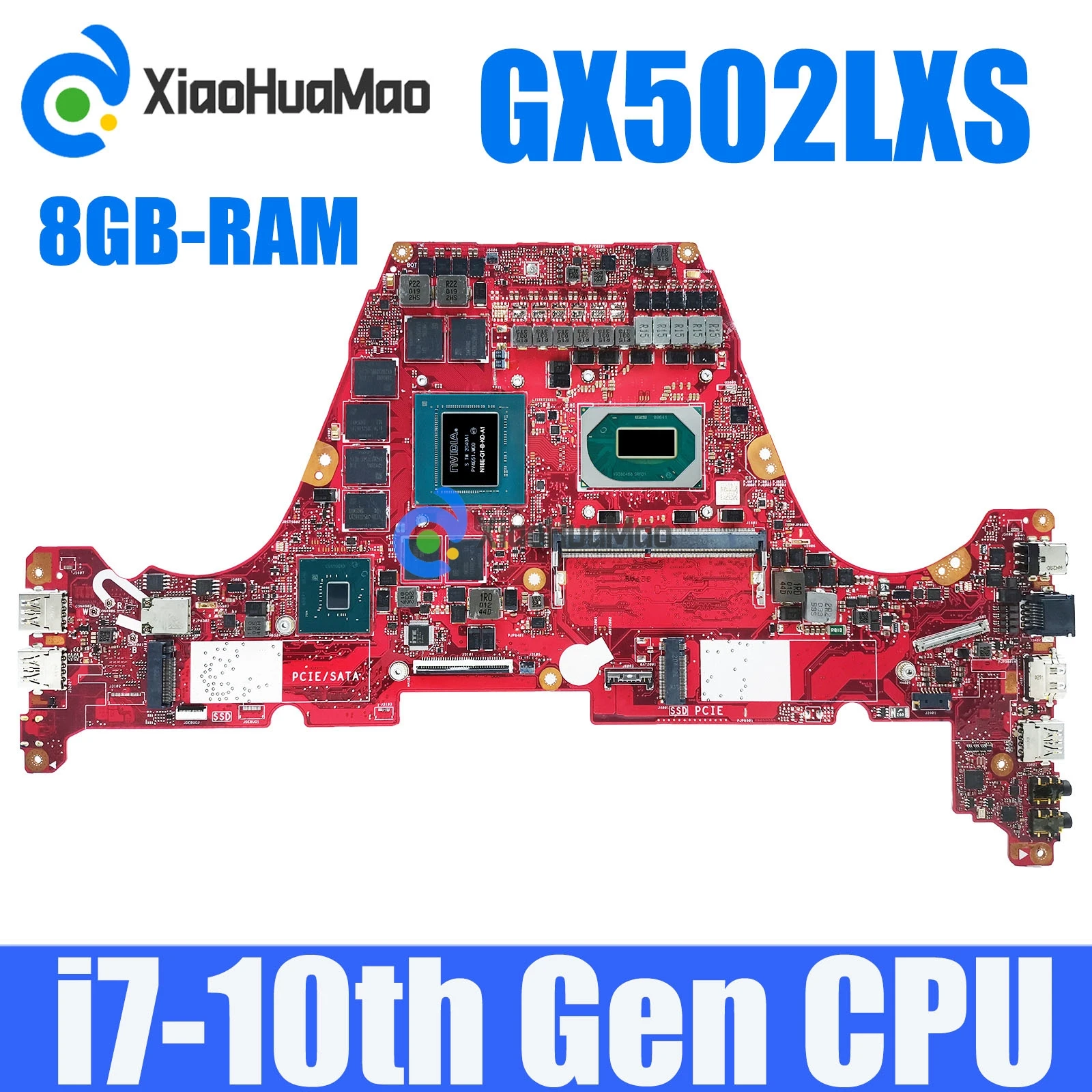 

GX502LXS For ASUS Laptop Motherboard GTX1660ti RTX2060 RTX2070 ROG GU502LV GU502LW GX502L GU502LU Mainboard i7-10th CPU 8GB-RAM