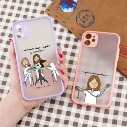 Funny Nurse Doctor Medicine Phone Case For iPhone 15 14 13 12 11 Pro Max XS MAX XR SE2 7 8 15 Plus Shockproof Matte Cover Fundas
