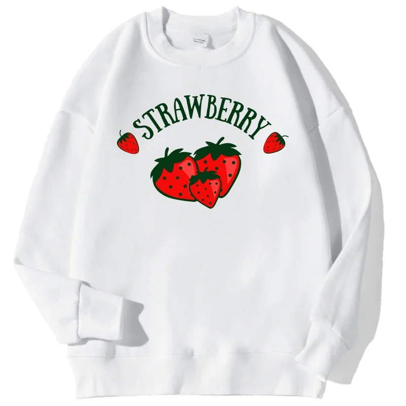 Strawberry Print Man Hoodie Long Sleeve Hipster Soft Autumn Warm Sweatshirt Fashion Casual Clothing