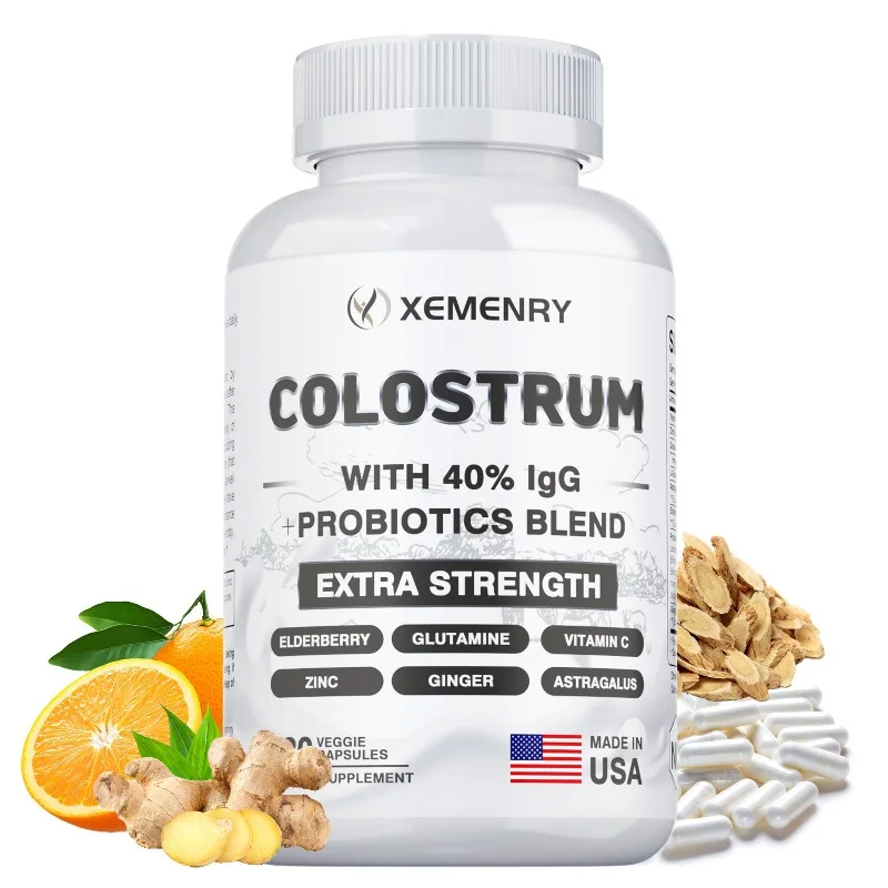 

Colostrum Capsules - Muscle Growth, Promotes Skin and Nails Health, Support Gut and Digestive Health, Enhance Immunity