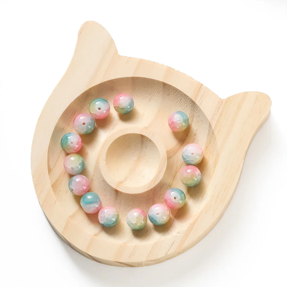 Necklace bracelet design plate DIY Jewelry Design Solid Wood Jewelry Display Plate Cultural toys bead string bracelet tray