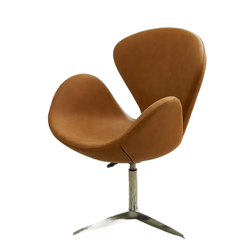 Olevo Wrapped Swan Chair, Small Sofa Comfortable Sitting Experience Simple Solid Color Adjustable Office Chair Make Up Stool