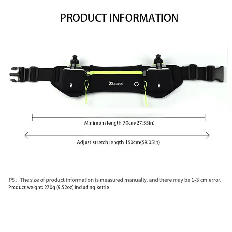 Outdoor Sports Waist Bag, Fitness Multi-Functional Kettle Bag, Close Fitting Running Phone Waist Bag, Marathon Bag