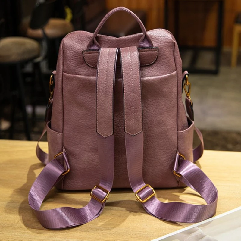 

Light Luxury PU Youth Fashion Backpacks High Capacity Commuting Durable Backpacks High Quality Advanced Texture Versatile Bags