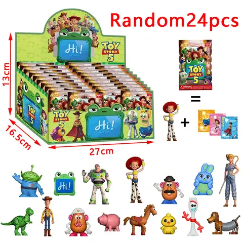 Random 2-24PC Toy Story Style Anime Figure Blind Box Cute Doll Model Statue Collectible Toy Birthday Gift for Children Adult