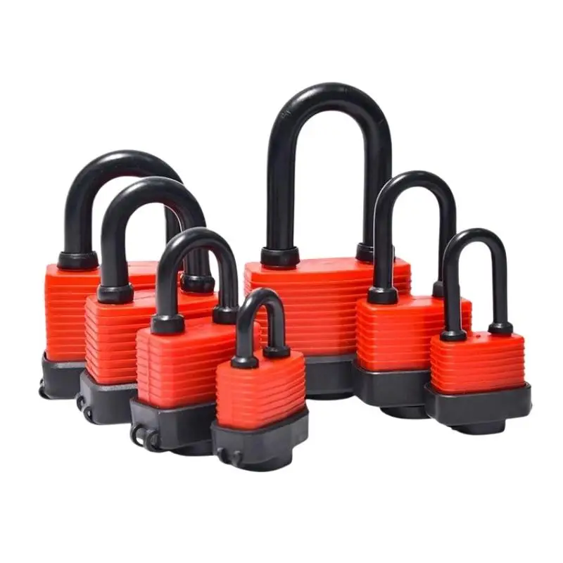1Pc American Style Laminated Steel Padlock Waterproof Heavy Duty Rust Proof for Travel Luggage Suitcase Anti-theft Use
