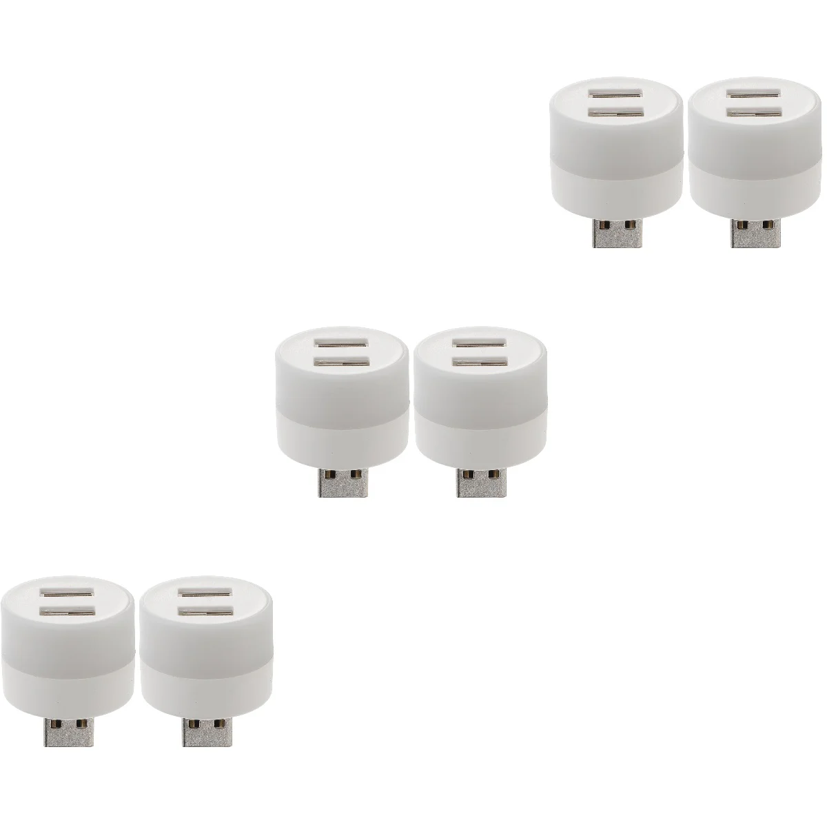 

3 Pieces Portable Night Light USB Extender Atmosphere Cable Powered White Hub Child